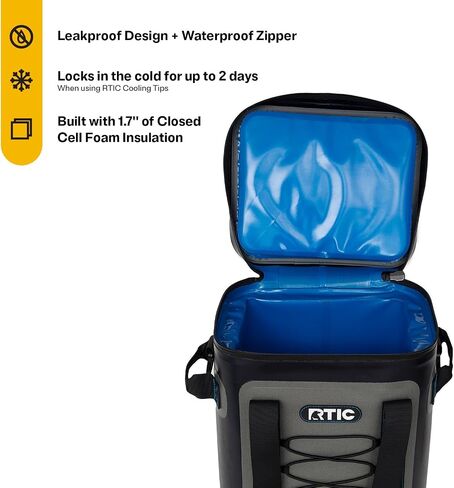 RTIC Backpack Cooler 24 Can, Insulated Portable Soft Cooler Bag Waterproof for Ice, Lunch, Beach, Drink, Beverage, Travel, Camping, Picnic, Car, Hiking in Saudi Arabia