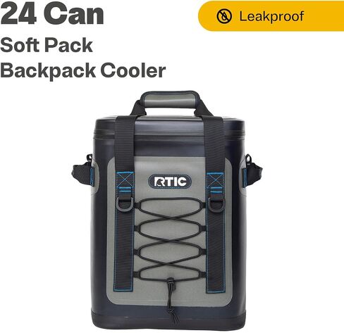 RTIC Backpack Cooler 24 Can, Insulated Portable Soft Cooler Bag Waterproof for Ice, Lunch, Beach, Drink, Beverage, Travel, Camping, Picnic, Car, Hiking in Saudi Arabia