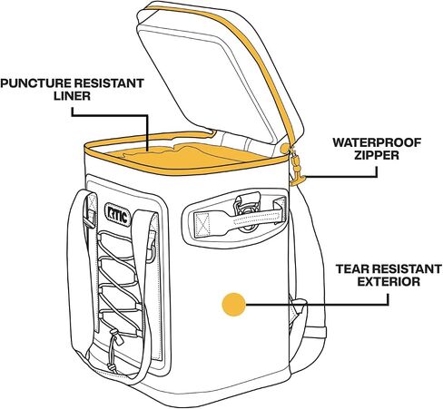 RTIC Backpack Cooler 24 Can, Insulated Portable Soft Cooler Bag Waterproof for Ice, Lunch, Beach, Drink, Beverage, Travel, Camping, Picnic, Car, Hiking in Saudi Arabia