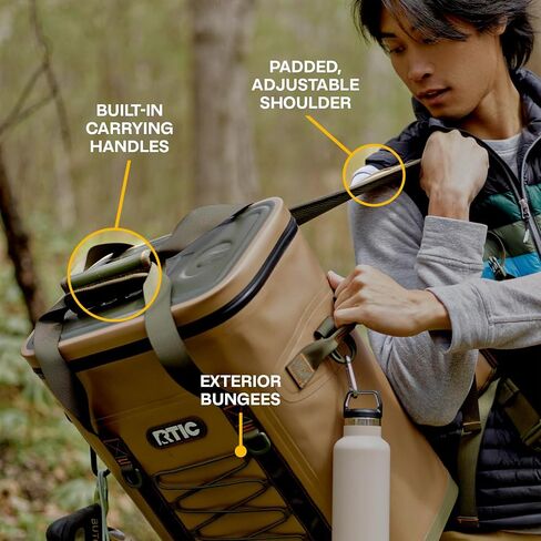 RTIC Backpack Cooler 24 Can, Insulated Portable Soft Cooler Bag Waterproof for Ice, Lunch, Beach, Drink, Beverage, Travel, Camping, Picnic, Car, Hiking in Saudi Arabia