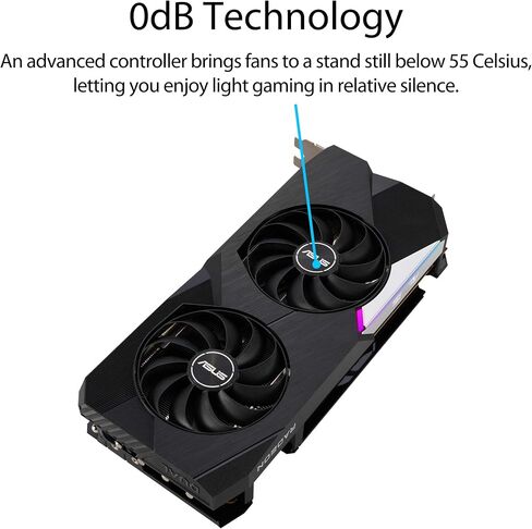ASUS Dual AMD Radeon RX 6700 XT OC Edition 12GB GDDR6 Gaming Graphics Card (AMD RDNA 2, PCIe 4.0, 12GB GDDR6 Memory, HDMI 2.1, DisplayPort 1.4a, Axial-tech Fan Design, 0dB Technology) (Renewed) in Saudi Arabia