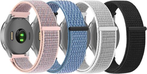 4 حزم نطاقات لـ Garmin Venu 3S / Venu 2S / Vivoactive 4S / Vivomove 3S / Forerunner 265s Watch Band ، حزام سريع للمعصم النايلون البديل النايلون لـ Garmin Forerunner 255s / 265s. in Kuwait