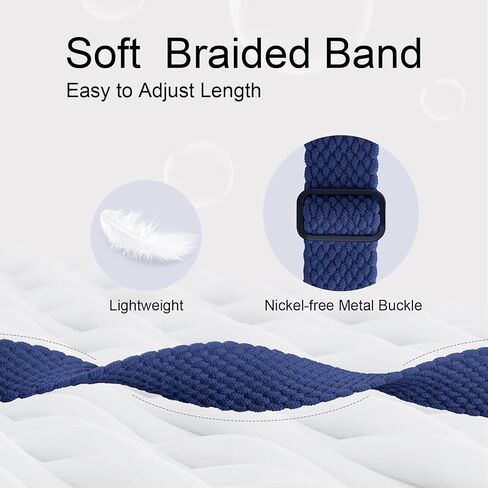 2 Pack Bands Compatible with IDW13/IDW16/IDW19/IDW21/IDW25/IDW26 Smart Watch Band,22mm Braided Bands for Fitpolo/gloryfit/aeac/TOOBUR/ENOMIR/Gydom/Veryfit/Faweio IDW19 Smartwatch in Kuwait