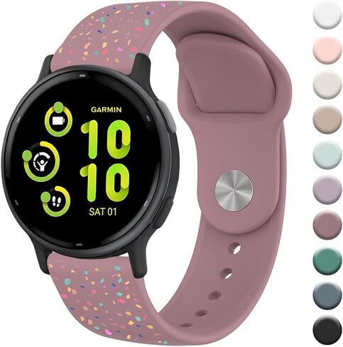 نطاقات Meliya متوافقة مع Garmin Vivoactive 6 / Vivoactive 5 / Vivoactive 3 Watch Band ، Garmin Venu 2 Plus / Venu SQ / Venu Watch Bands Women Men ، 20mm Silicon Sport Strap لـ Garmin Forerunner 55 245 645 Music Smart Watch Smart Watch in Saudi Arabia
