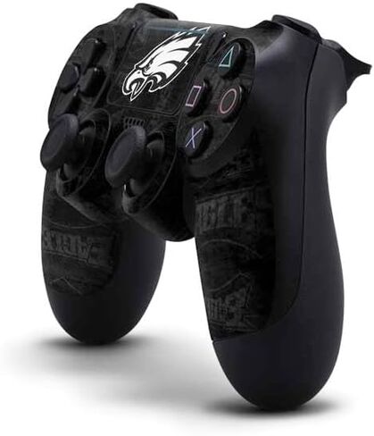 Skinit Mucal ألعاب البشرة متوافقة مع PS4 Pro/Slim Controller - NFL NFL Philadelphia Eagles Design بالأبيض والأسود in Saudi Arabia