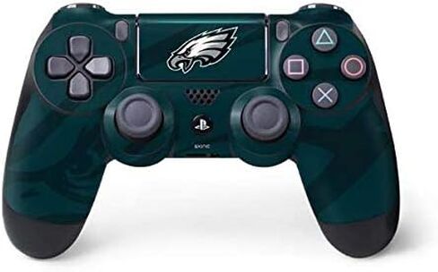 Skinit Mucal ألعاب البشرة متوافقة مع PS4 Pro/Slim Controller - NFL NFL Philadelphia Eagles Design بالأبيض والأسود in Saudi Arabia