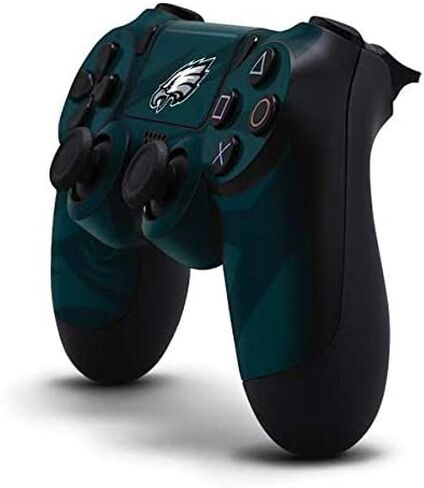 Skinit Mucal ألعاب البشرة متوافقة مع PS4 Pro/Slim Controller - NFL NFL Philadelphia Eagles Design بالأبيض والأسود in Saudi Arabia
