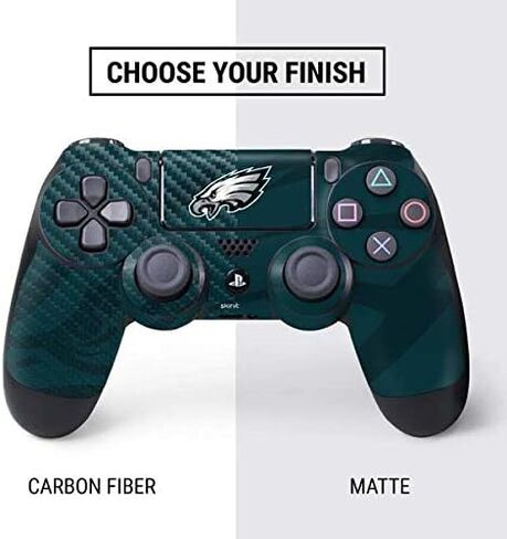 Skinit Mucal ألعاب البشرة متوافقة مع PS4 Pro/Slim Controller - NFL NFL Philadelphia Eagles Design بالأبيض والأسود in Saudi Arabia