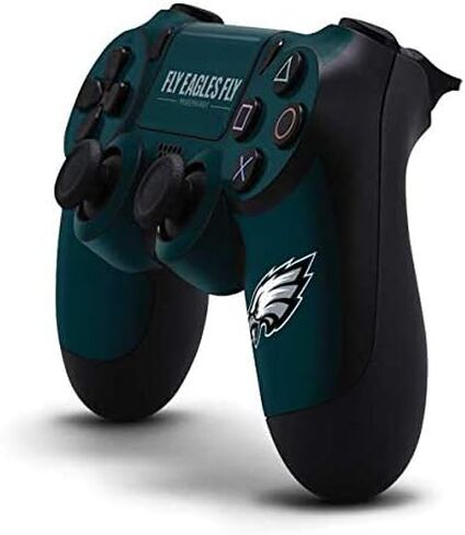 Skinit Mucal ألعاب البشرة متوافقة مع PS4 Pro/Slim Controller - NFL NFL Philadelphia Eagles Design بالأبيض والأسود in Saudi Arabia