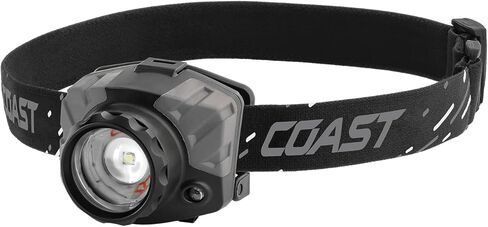 Coast® FL88 650 Lumen Tri-Color (White/Red/Green) Pure Beam® Twist Focus™ LED Headlamp, Batteries Included, Black in Kuwait