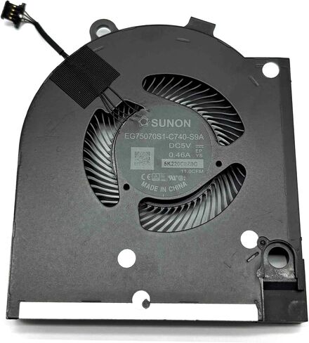 BestParts New Genuine CPU + GPU Cooling Fan Replacement for DELL G15 5520 (RTX 3050 Series), P/N: EG75070S1-C740-S9A EG75070S1-C750-S9A, 5V 0.5A (Note: Only for RTX 3050/ 3050Ti Series) in Saudi Arabia