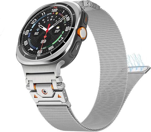 Milanese Loop for Samsung Galaxy Watch Ultra Band 47mm Men Women, Stainless Steel Mesh Strap with Magnetic Clasp & Metal Connector for Galaxy Watch 7 Ultra in Saudi Arabia