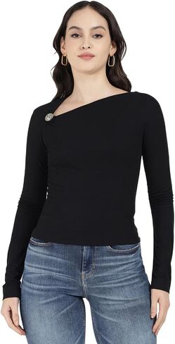 GUESS Women's Long Sleeve FEBE Top in Saudi Arabia