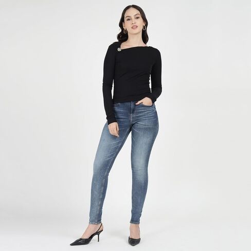 GUESS Women's Long Sleeve FEBE Top in Saudi Arabia