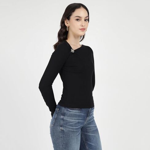 GUESS Women's Long Sleeve FEBE Top in Saudi Arabia