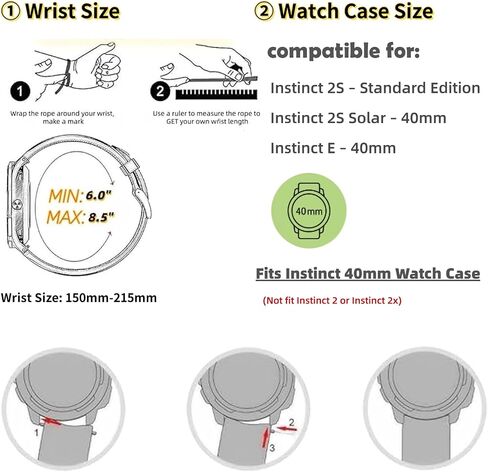 متوافق مع Garmin Instinct 2S Standard / 2S Solar Band ، لفرقة ساعة غريزة E 40mm in Kuwait