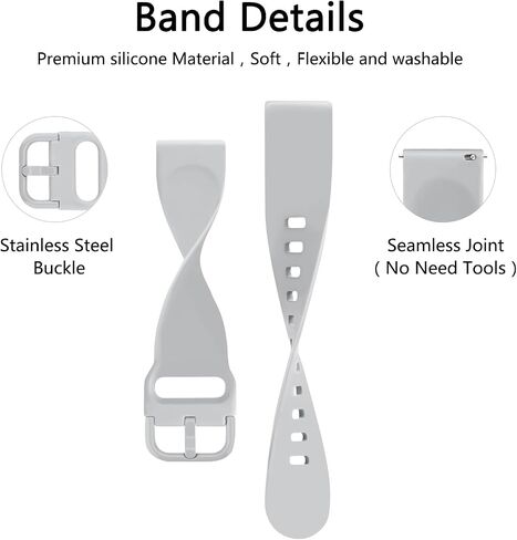 Meliya Compatible for ID208 Plus Smart Watch Bands, 22mm Silicone Bands for Fitpolo/Quican/Aeac/WMK/Tensky ID208 Plus 1.8'' Smart Watch in Saudi Arabia