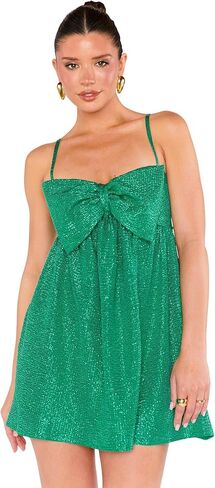 Show Me Your Mumu Women's Best Bow Mini Dress, tan Confetti in Saudi Arabia