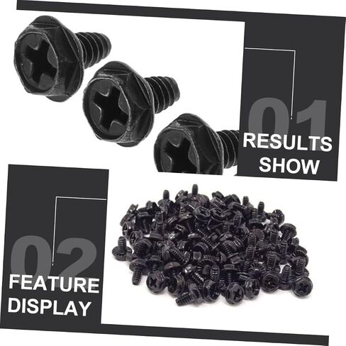 Angoily 100pcs Metal Mounting Screw Assortment Kit for Computer Cases Pci Supply Fasteners Easy to Install Screws Threaded Lightweight in Kuwait