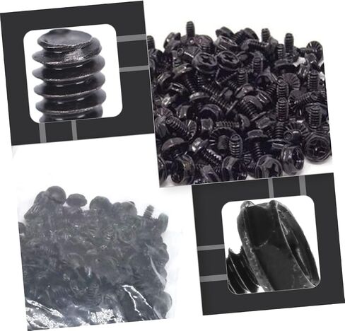 Angoily 100pcs Metal Mounting Screw Assortment Kit for Computer Cases Pci Supply Fasteners Easy to Install Screws Threaded Lightweight in Kuwait
