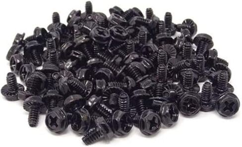 Angoily 100pcs Metal Mounting Screw Assortment Kit for Computer Cases Pci Supply Fasteners Easy to Install Screws Threaded Lightweight in Kuwait