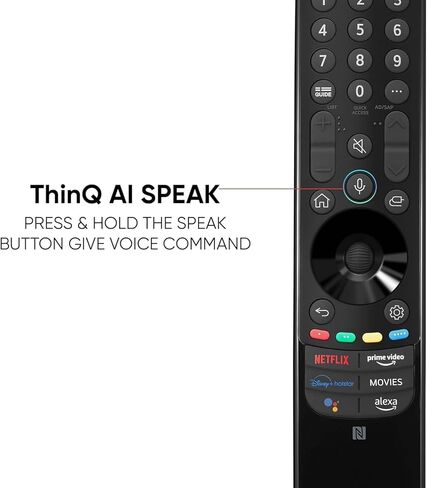 OEM Replacement Voice Magic Remote Control for 2021 2022LG 4K UHD, OLED, NanoCell Smart TVs with Netflix Prime Disney+ Alexa Keys, Bluetooth Magic Remote with Voice, Scroll & Point Functions (MR22GN) in Kuwait