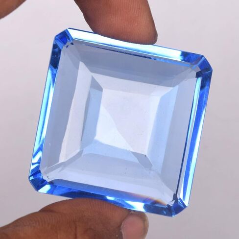 GEMHUB Blue Topaz Cushion Cut Loose Gemstone in Saudi Arabia