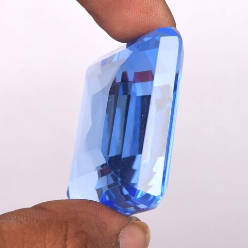 GEMHUB Blue Topaz Cushion Cut Loose Gemstone in Saudi Arabia