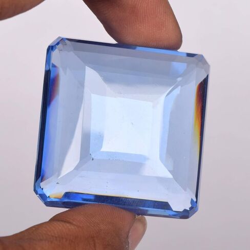 GEMHUB Blue Topaz Cushion Cut Loose Gemstone in Saudi Arabia