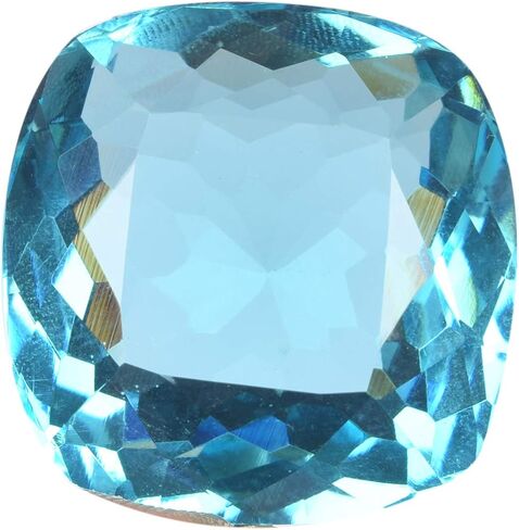 GEMHUB Blue Topaz Cushion Cut Loose Gemstone in Saudi Arabia