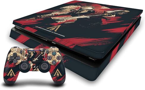 تصاميم القضية الرئيسية مرخصة من Assassin's Creed Kassandra Odyssey Artsey Finyl Sticker Gaming Skin Skin Cover متوافقة مع Sony PlayStation 4 PS4 Slim Console و DualShock 4 Controller in Saudi Arabia