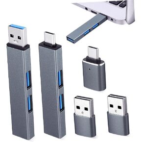 1SET USB محول الفاصل لمنفذ الكمبيوتر المحمول USB HUB نقل البيانات السريع على نطاق واسع التصميم الدائم محول USB C خفيفة الوزن للأجهزة المتعددة