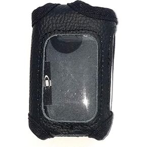 Black Leather Cover for Compustar 2WQ9R-FM Remote Control Transmitter (Remote Not Included)
