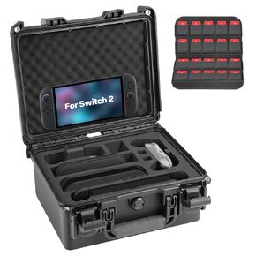 Migitec Hard Shell Carrying Case Compatible with Nintendo Switch 2 (2025), Travel Bag Holds Switch 2 Console, Dock, Joy-Con Grip, Pro Controller, 20 Game Cards, Power Adapter and Other Accessories