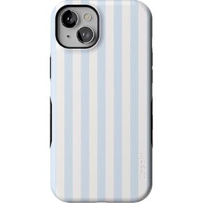 Casely iPhone 15 Case | Blue Stripes | Sunday Best | Compatible with MagSafe | Bold Protective Design
