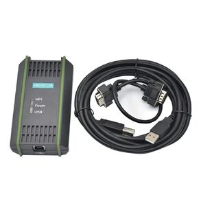 USB Programming Cable 6ES7972-0CB20-0XA0 PC Adapter for S7-200/300/400 PLC RS485 Profibus MPI PPI Communication Replace(Economic Type(2.5M))