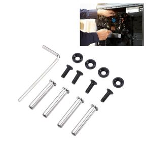 Aluminum Alloy CPU Fan Screw Set, Stainless Steel CPU Fan Screws Kit with Washers, for Water Cooling, PC Case Cooling Fans (Black)