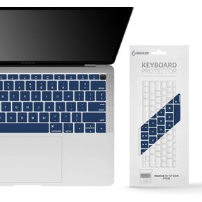 iBenzer Macaron Series Silicone Keyboard Cover for MacBook Pro13’’ with Function Keys NO Touch Bar (2018 2017 2016 Model A1708), Navy Blue, MKC06NVBL
