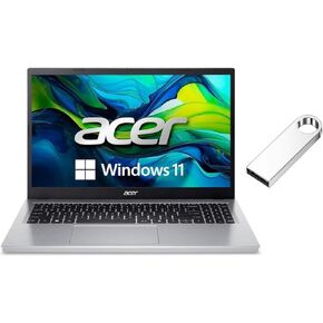 acer Aspire Go 15.6 FHD IPS Slim Laptop |Intel Core i3-N305 | Intel UHD Graphics | Wi-Fi 6 | Silver | 8GB RAM DDR5 | 128GB SSD | Windows 11 S | Bundle with 64GB USB Flash Drive