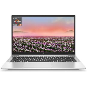 HP EliteBook 845 G8 Laptop, 14-Inch FHD Laptop, AMD Ryzen 5 Pro 5650U, 16GB RAM, 256GB SSD, No Camera or Microphone, FP Backlit Unlock KB, HDMI, Win 10 Pro (Renewed)