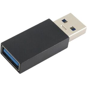 2pcs USB Male to Female Adapter with Shell Durable Extension Cable Connector for Data Protection and High End Appearance Black