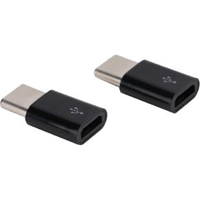 Keenso USBC Adapter Lightweight Charging Converter for Type C Devices, 2pcs Black ABS Material