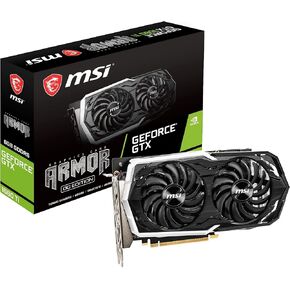 MSI Gaming GeForce GTX 1660 Ti 192-bit HDMI/DP 6GB GDRR6 HDCP Support DirectX 12 Dual Fan VR Ready OC Graphics Card (GTX 1660 TI Armor 6G OC)