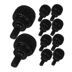 24pcs Computer Screw Assortment Ratchet Set Black Iron Screws for Motherboard Power Supply Chassis