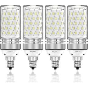 E12 LED Light Bulbs, 12W LED Candelabra Bulbs 100 Watt Equivalent, 1200LM, 6000K Daylight White Ceiling Fan Light Bulbs,Pack of 4 in Saudi Arabia