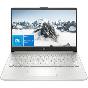 HP Daily Laptop, 14" HD Display, Intel Pentium Silver N5030 Processor, 8GB RAM, 256GB SSD, Webcam, HDMI, SD Card Reader, Wi-Fi, Windows 11 Home, Silver