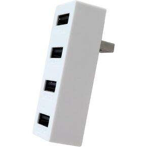 2.0 USB Hub Fit for Xbox Series S Console, 4 USB Ports Connecting Multiple Devices,Fast Transmission, Wide Compatibility for Keyboard, Mouse, Controller(White)