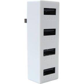 4 Ports USB Hub 2.0 Fit for Xbox Series S Console, USB Port Expansion Device Connects Controller, Keyboard,Headset, Support Fast Data Transferring and Charging(White)