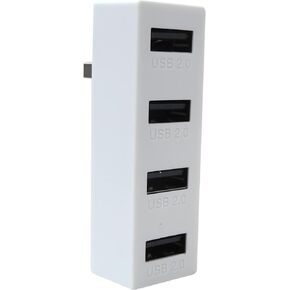 4-Ports USB Hub 2.0 Fit for Xbox Series S Console, High Speed USB Hub Splitter Expansion Adapter, Multiple USB Ports Connects Multiple Devices for Gaming(White)