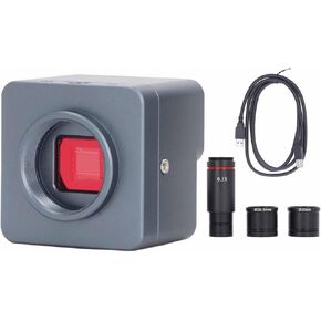 كاميرا USB المجهر 4K 8 ميجابكسل العدسة الإلكترونية الرقمية مع عدسة تكبير 0.5x ومحول محول 30 مم 30 مم مستشعر HD سهل للمجهر